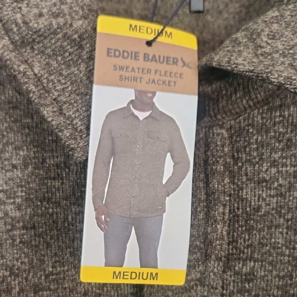 Eddie Bauer Green Lightweight Shirt Jacket Relaxed Fit - Picture 3 of 8